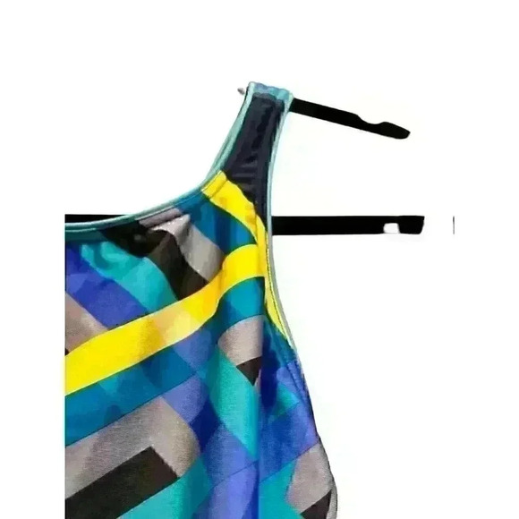 Speedo Women's Laser Stripe Recordbreaker Performance Swimsuit Scuba Blue 30‎ - Picture 4 of 10